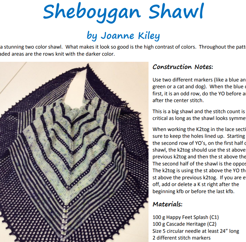 Sheboygan Shawl